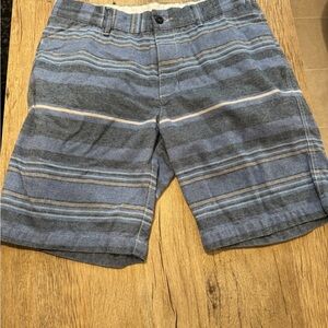 Tommy Bahama Blue and Gray Striped Men's Shorts